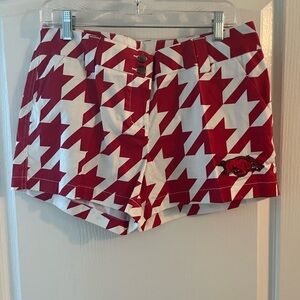 NWT Loudmouth Ladies’ Arkansas Razorbacks Houndstooth Golf Shorts - sz 8 - $98